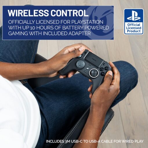 NACON Revolution 5 Pro Officially Licensed PlayStation Wireless Gaming Controller for PS5 / PS4 / PC - Hall Effect, Trigger Stops, Mappable Buttons, Bluetooth Audio - Triple Black - Image 10