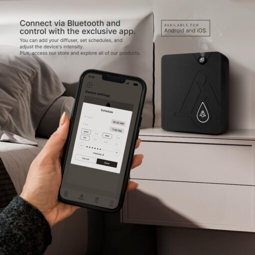 AromaPlan Bluetooth Smart Scent Air Machine for Home + 2 Fragrances– Smart Cold Air Technology, Hotel Collection Diffuser, Waterless Whole House Scent Diffuser with Top Picks Fragrance Kit, Black - Image 3