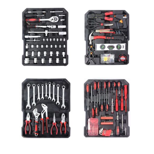 Arcwares 799pcs Aluminum Trolley Case Tool Set Silver, House Repair Kit Set, Household Hand Tool Set, with Tool Belt,Gift on Father's Day (Black) - Image 6