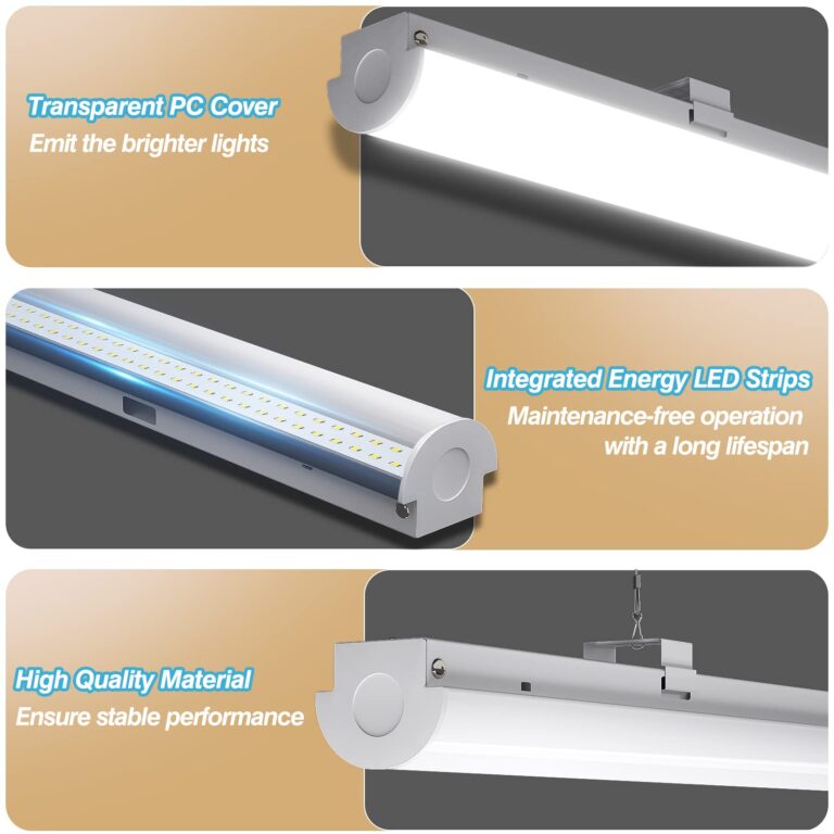 ANTLUX 8FT LED Shop Lights 110W Strip Lights [6-lamp T8 Fluorescent Equiv.], 12000LM, 5000K, Compact Commercial 8 Foot Light Fixtures for Warehouse, Garage, Energy Saving up to 4000W/5 Years, 6 Pack - Image 3