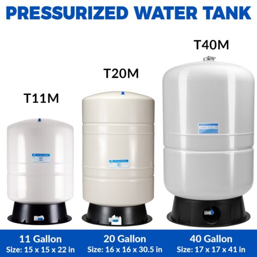 iSpring T20M 20 Gallon Pre-Pressurized Tank for Reverse Osmosis (RO) Systems with 14 gallons of Water Storage Capacity, White - Image 3