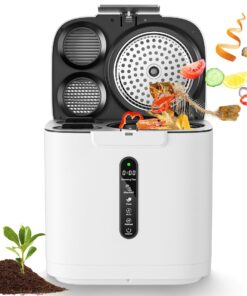 Electric Composter for Kitchen, 4L Compost Bin, Odorless Indoor Composter，Efficient with Zero Odor Carbon Filter, Kitchen Composter，Turns Waste Into Dry Fertilizer, Easy to Use Compost Bin.
