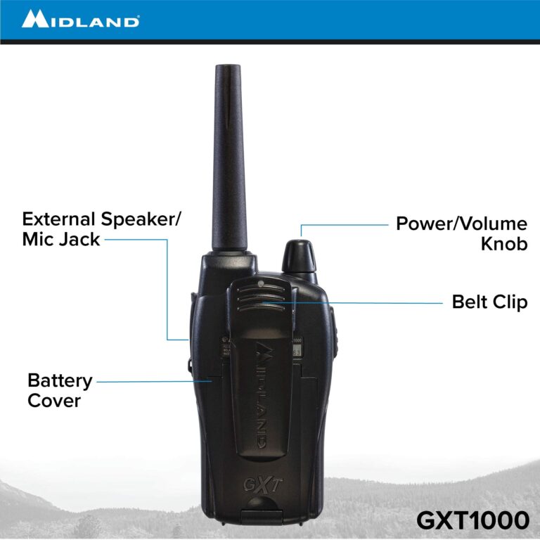 Midland GXT1000VP4 50 Channel GMRS Two-Way Radio - Up to 36 Mile Range Walkie Talkie - Black/Silver (Pack of 6) - Image 7