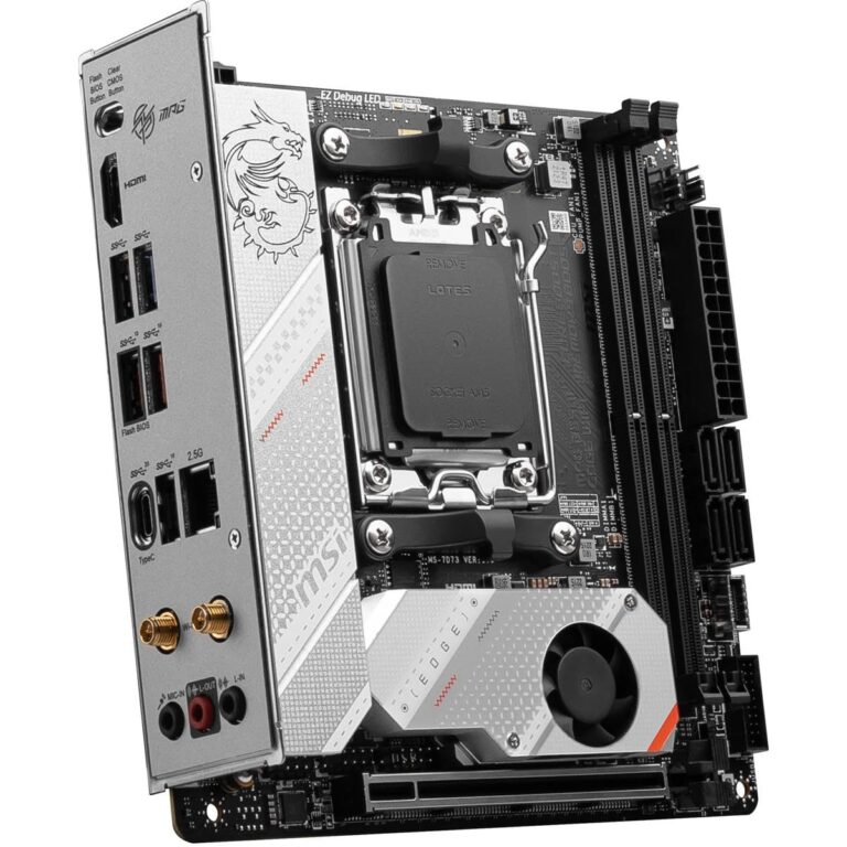 MSI MPG B650I Edge WiFi Gaming Motherboard (AMD Ryzen 9000/8000/7000 Series Processors, AM5, DDR5, PCIe 4.0, M.2, SATA 6Gb/s, USB 3.2 Gen 2, HDMI, Wi-Fi 6E, Bluetooth 5.3, 2.5Gbps LAN, Mini-ITX) - Image 5