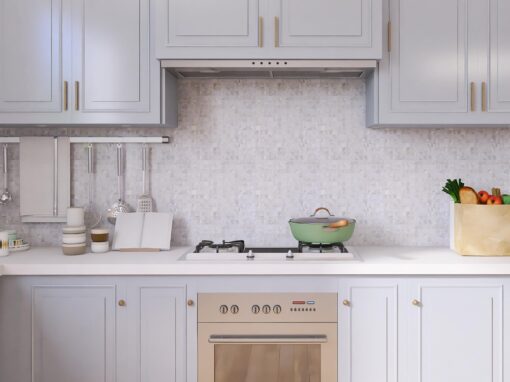 eazart Peel and Stick Tile Backsplash 10PCS Mother of Pearl Shell Mosaic Stick on Decor for Kitchen Living Room Bathroom (Ivory White) - Image 7
