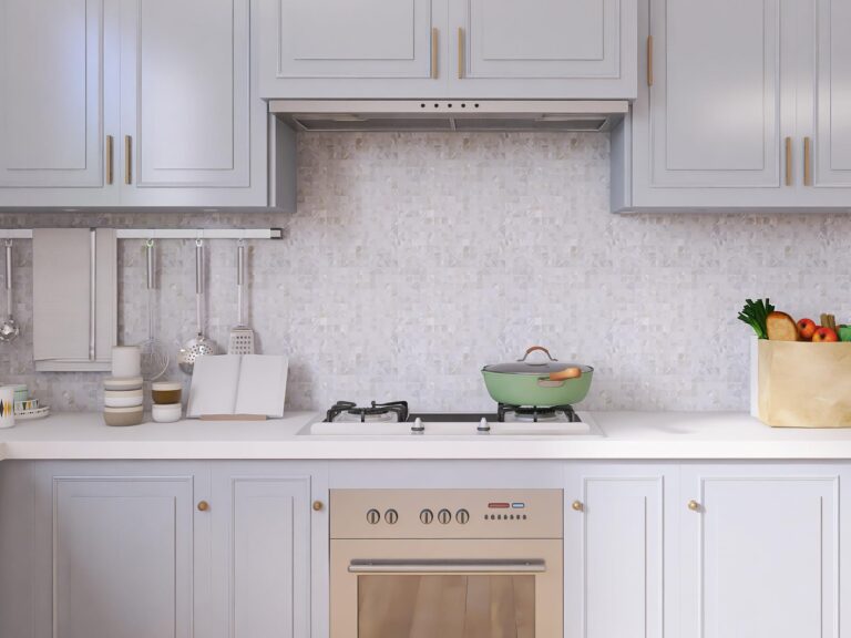 eazart Peel and Stick Tile Backsplash 10PCS Mother of Pearl Shell Mosaic Stick on Decor for Kitchen Living Room Bathroom (Ivory White) - Image 7