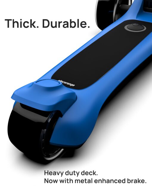 Elecorange T200 Electirc Scooter for Kids, Light Up Scooter with Big LED Wheels, Flashing Deck, Adjustable Heights, 3 Wheeled Scooter, Balance Training Scooter for Kids 3-7, 4-6, 3+, Blue - Image 2