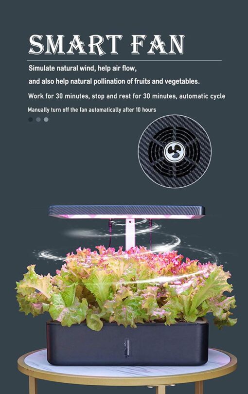 ROCILB 12 Pots Hydroponics Growing System, Indoor Herb Garden Starter Kit, Soilless Cultivation Plant Germination Kits, Grow Light for Home Gardening Vegetables - Image 5