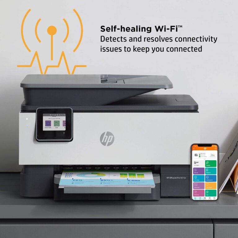 HP OfficeJet Pro 9015e Wireless Color All-in-One Printer with bonus 6 months Instant ink with HP+ (1G5L3A),Gray - Image 9