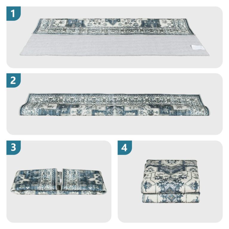 Dripex 9x12 Area Rugs - Stain Resistant Washable Rug Distressed Rugs for Living Room Dining Room Bedroom Anti-Slip Low-Pile and Soft Accent Rug Farmhouse Office Home Decor, Pet & Child Friendly - Image 2