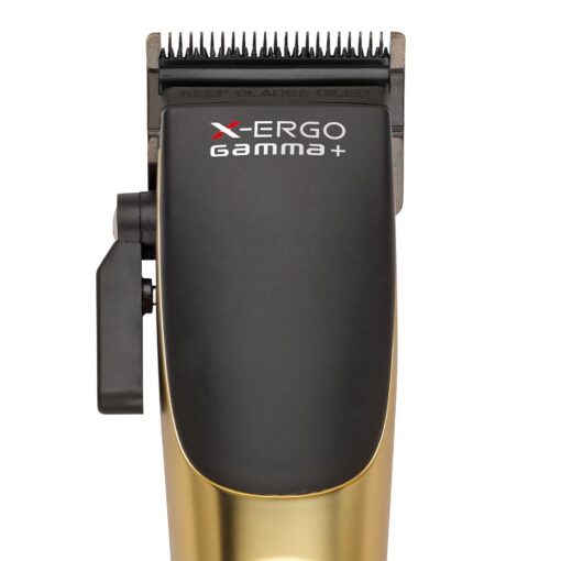 GAMMA+ X-Ergo Professional Cordless Hair Clipper 9V Microchipped Magnetic Motor, 3 Custom Lids in Matte Chrome, Gold, Rose Gold - Image 3
