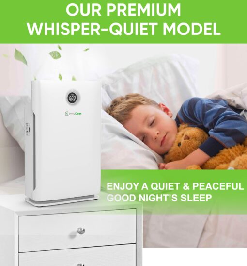 Air Purifier for Large Room, Bedroom, Home - Over 1600 Sq Ft, ZERO Ozone, UV Light, H13 Medical Grade True HEPA - Smoke, Dust, Allergies, Pet Hair Air Cleaners - InvisiClean Claro IC-4524 - Image 3