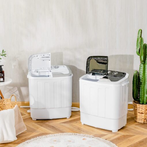 Giantex GT-US61100-FPGR Portable Washers, White & Gray - Image 2