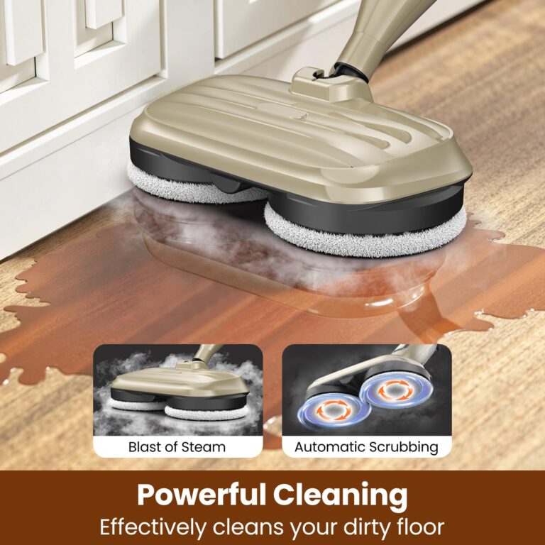 DEVOAC VM6 Scrubbing Steam Mop with Rotating Mop Pads, 10 in 1 Steam Mop, Lightweight Spin Mop & 3 Steam Modes & LED Headlights for Hard Floor Laminate Marble Floors - Image 8