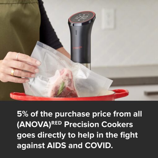 Anova Culinary (ANOVA)RED Precision Cooker, Black, Medium and Anova Culinary Precision Vacuum Sealer Bag (Rolls),Clear,ANBR01 - Image 5