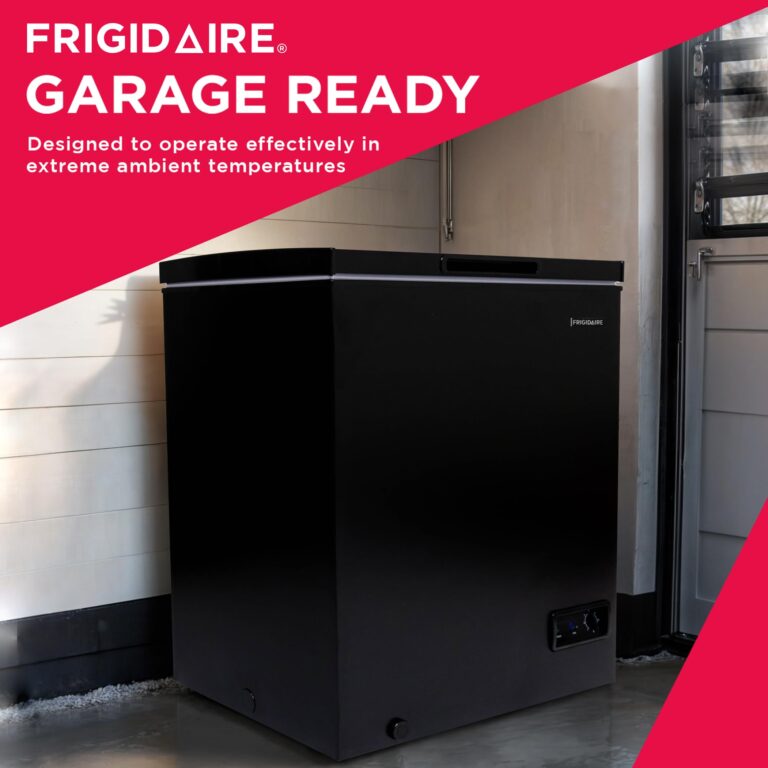 FRIGIDAIRE EFRF5003-BLACK Chest Deep Freezer-Garage-Ready, 5.0 Cu. Ft. Capacity, Black-Adjustable Thermostat-Removable Vinyl Coated Wire Basket-Easy Defrost Drain - Image 8