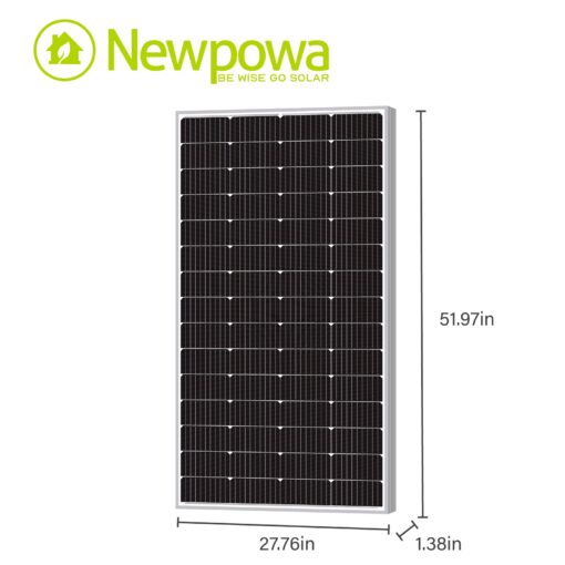 Newpowa 180W(Watt) Solar Panel12V Monocrystalline High Efficiency PV Module Off Grid for RV Trailer Camper Rooftop - Image 8