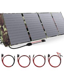CROS Portable Solar Panel 200W 18V Foldable Solar Charger Kit Solar Generator for Phones RV Laptops Van Camping Off-Grid Outdoor Emergency Power Outage