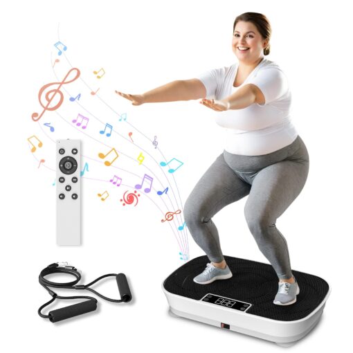 AXEFIT Vibration Plate Exercise Machine - Bluetooth Music & 400LBS Capacity Vibration Plate for Lymphatic Drainage & Weight Loss with 99 Speed Levels, Whole Body Vibration Plate for Home Fitness