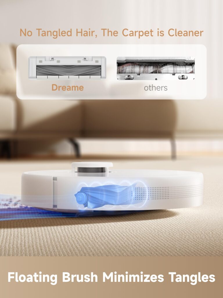 DREAME D10 Plus Gen 2 Robot Vacuum and Mop with Self-Emptying Base for 90 Days of Cleaning, 6000 Pa Suction and LiDAR Navigation, Obstacle Avoidance, Wi-Fi Connected - Image 5