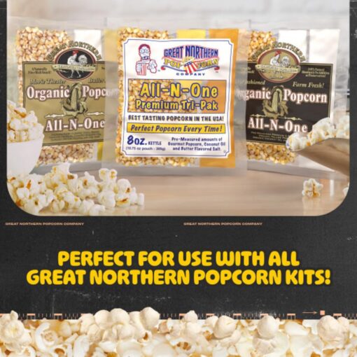 Matinee Popcorn Machine - 8oz Popper with Stainless-Steel Kettle, Reject Kernel Tray, Warming Light, and Accessories by Great Northern Popcorn (Black) - Image 5