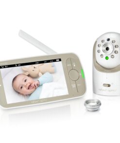 Infant Optics DXR-8 PRO Video Baby Monitor, 720P HD Resolution 5" Display, Patented A.N.R. (Active Noise Reduction), No WiFi, Pan Tilt Zoom, and Interchangeable Lenses