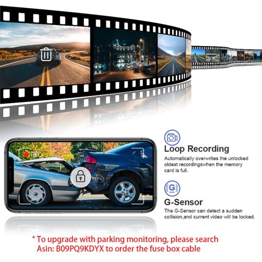 Fitcamx 4K Dash Cam Suitable for Volvo V90 XC60 S90 2022-2025 B5 B6 T8 (Model B), OEM Factory Look, 2160P UHD Video, Built-in WiFi & APP, Loop Recording, G-Sensor, Easy to Install, 64GB Card - Image 2