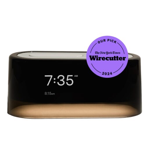 Loftie Smart Alarm Clocks for Bedrooms - Sound Machine Alarm Clock with Light, Bluetooth Speaker, White Noise, Nature Sound, Nightlight, Blackout Mode - Battery-Powered Smart Clock (White Top)