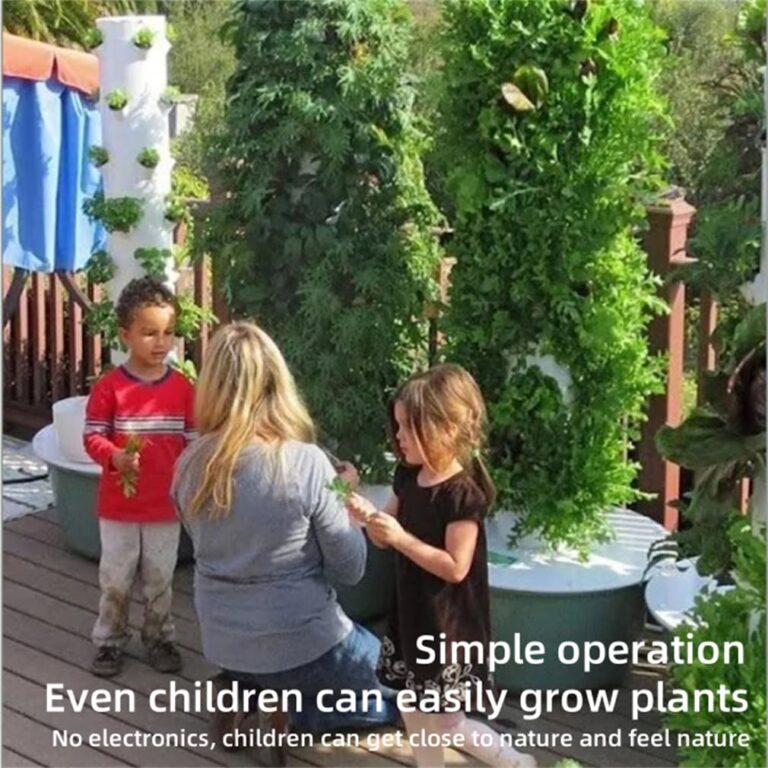 KSNWZ Indoor Vertical Farming Garden Planter, Hydroponic Growing System Kit, with Plant Light Pump and Movable Water Tank, for Home Indoor Gardening System,Green,7 Layers - Image 4