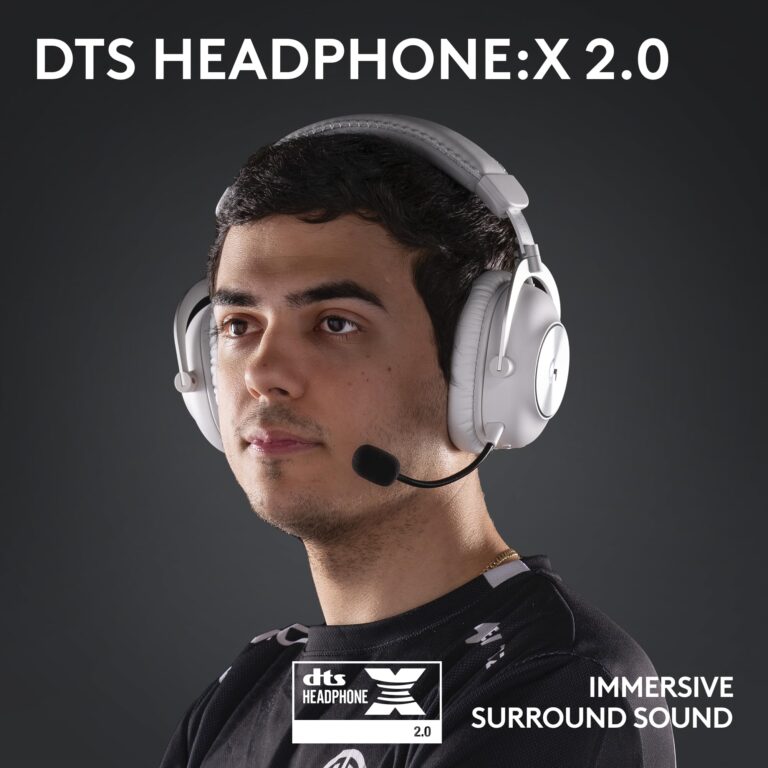 Logitech G PRO X 2 Lightspeed Wireless Gaming Headset: Detachable Boom Mic, 50mm Graphene Drivers, DTS:X Headphone 2.0—7.1 Surround, Bluetooth/USB/3.5mm Aux, for PC, PS5, PS4, Nintendo Switch - White - Image 5