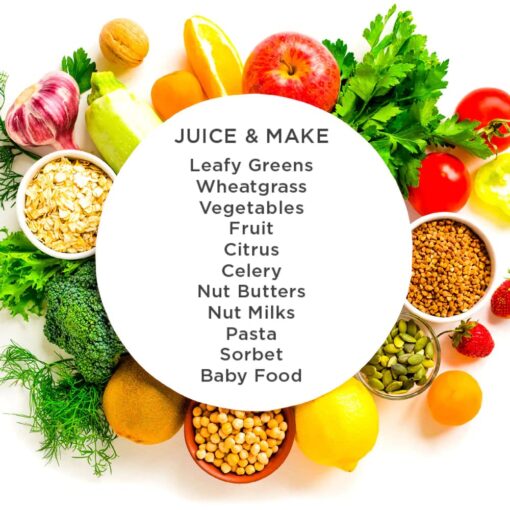 Omega J8006HDC Cold Press Juicer Machine, Vegetable and Fruit Juice Extractor and Nutrition System, Triple-Stage Slow Masticating Juicer, 200 W, Chrome - Image 6