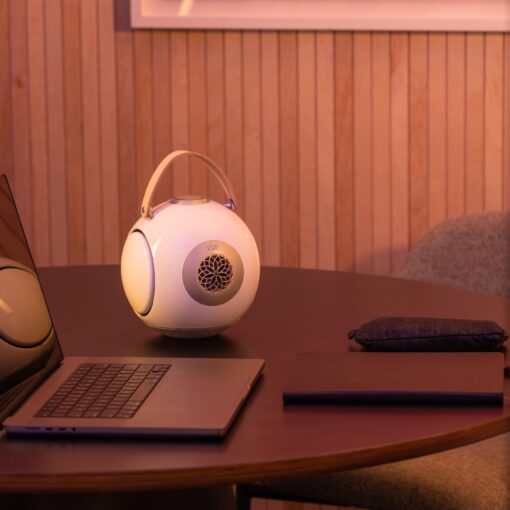 UB+ dB1 doubleBASS Waterproof Bluetooth Speaker White | 40W Hi-Fi Sound with Deep Bass, 20H Playtime, IPX5 & TWS Pairing (Glossy White) - Image 3