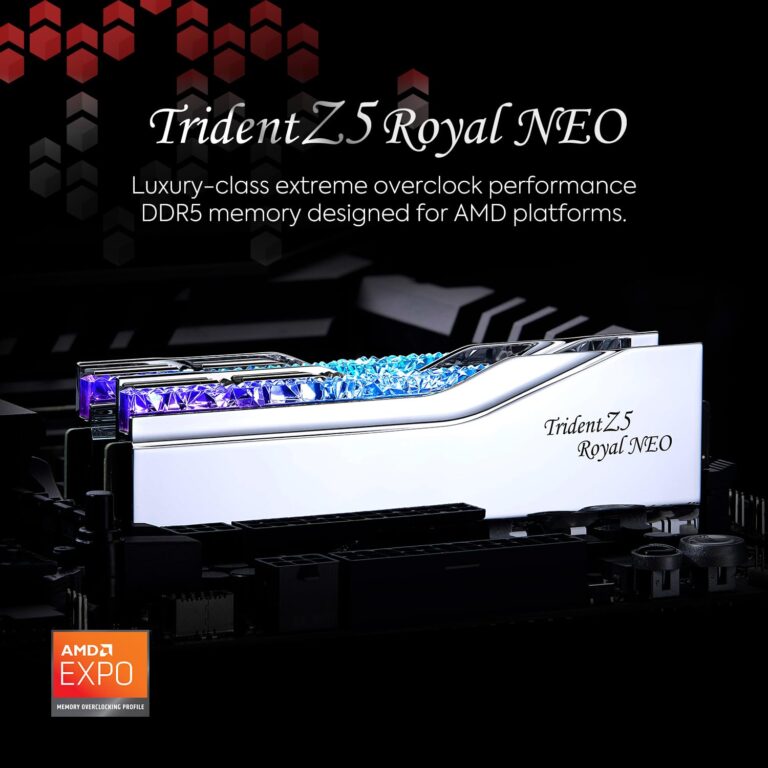 G.SKILL Trident Z5 Royal Neo Series (AMD Expo) DDR5 RAM 32GB (2x16GB) 6000MT/s CL28-36-36-96 1.40V Desktop Computer Memory UDIMM - Silver (F5-6000J2836G16GX2-TR5NS) - Image 6