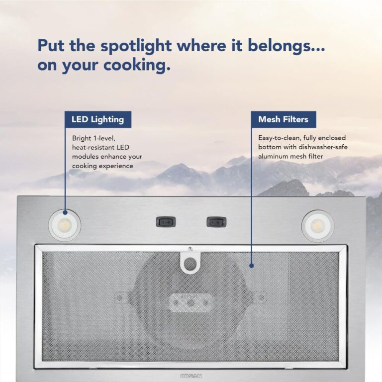 Broan-NuTone PM300SS Custom Power Pack Range Hood Insert with 2-Speed Exhaust Fan and Light, 300 Max Blower CFM, Stainless Steel, 21-Inch Built - Image 4