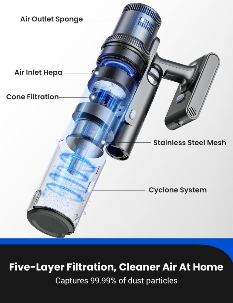 Proscenic Cordless Vacuum Cleaner, Wet Dry Vacuum and Mop Combo All in one, 45Kpa Suction Lightweight Stick Vacuum with LED Display, 50Mins Runtime Rechargeable Vacuum for Pet Hair, P11 Pro Mopping - Image 2
