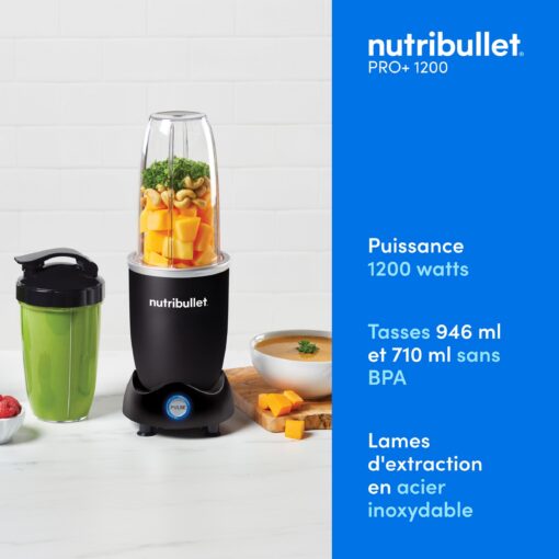 nutribullet Pro+ 1200 Watt Personal Blender with Pulse Function SKU – Black - Image 10