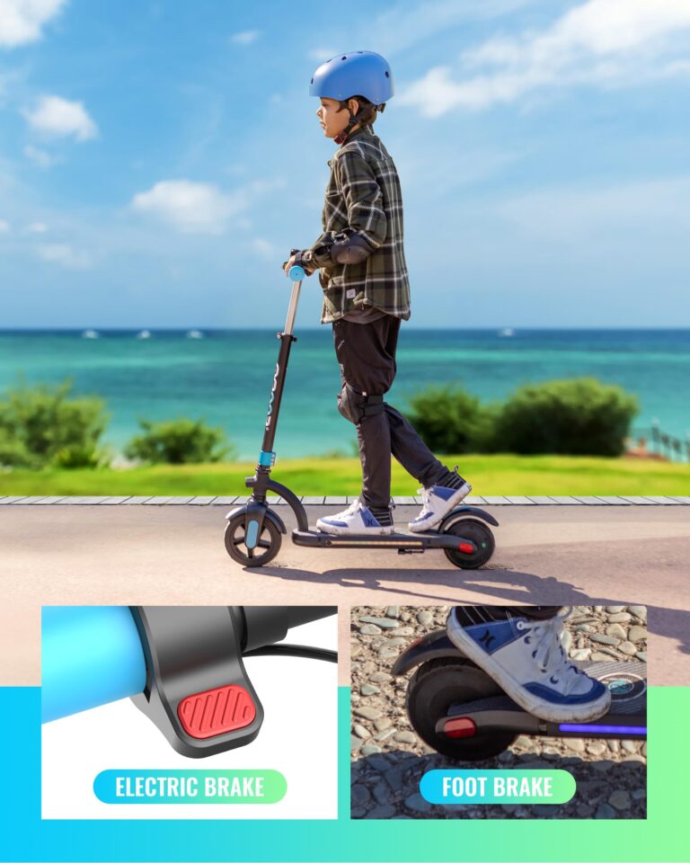 Gyroor Kids Electric Scooter, 180W Motor Digital Display, Multicolored LED Lights, Ideal Present for Boys & Girls Aged 6-12, H40-XTS - Image 3