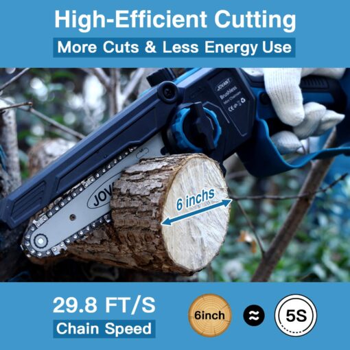 2-in-1 Cordless Pole Saw, Brushless Mini Chainsaw Cordless with Pole, 2 Pack 20V 4.0Ah Battery Powered Pole Saws for Tree Trimming, 15ft Reach Electric Saw for Trees With Pole - Image 2