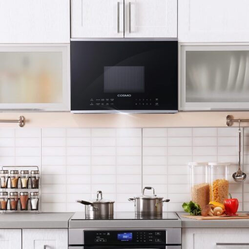 COSMO COS-2413ORM1SS Over the Range Microwave Oven with Vent Fan, 1.34 cu. ft. Capacity, 1000W, 24 inch, Black / Stainless Steel - Image 9