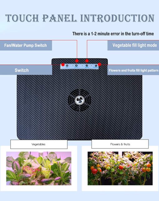 ROCILB 12 Pots Hydroponics Growing System, Indoor Herb Garden Starter Kit, Soilless Cultivation Plant Germination Kits, Grow Light for Home Gardening Vegetables - Image 6