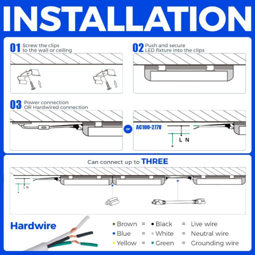 Barrina 8FT LED Shop Light, 100W 15000LM 6500K Super Bright White, Linkable T8 Shop Lighting LED V Shape Led Tube Lights, Ceiling Lights Fixtures for Garage, Workshop, ETL Listed, 10 Pack - Image 2
