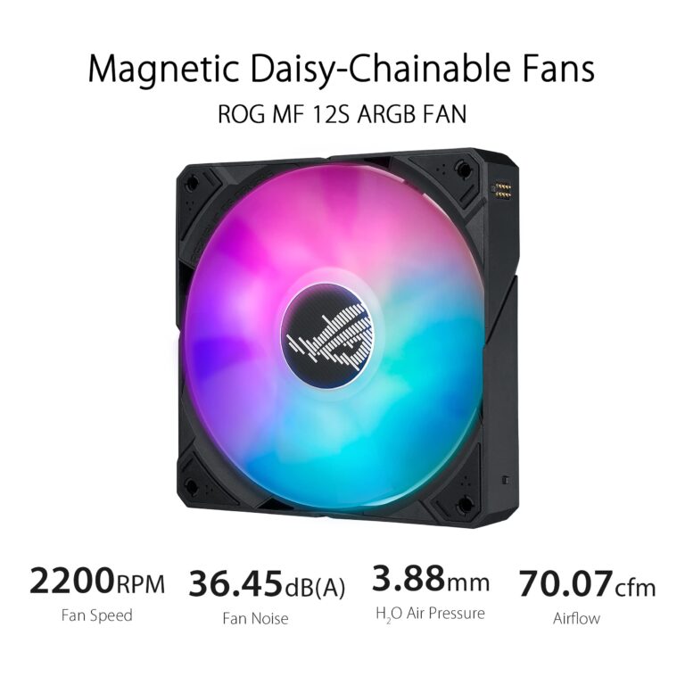 ASUS ROG Ryujin III 240 ARGB All-in-one Liquid CPU Cooler with 240mm Radiator. Asetek 8th gen Pump, 2X Magnetic 120mm ARGB Fans (Daisy Chain Design), 3.5” LCD Display,BLACK - Image 7