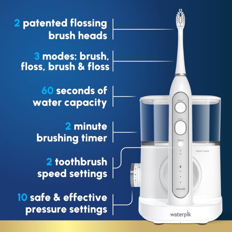 Waterpik Sonic-Fusion 2.0 Professional Flossing Electric Toothbrush with Water Flosser Combo In One, White SF-04, Packaging May Vary - Image 6