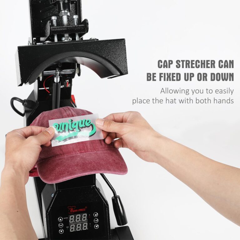 PowerPress Hat Heat Press Machine for Caps with 2pcs Interchangeable Platens -Black - Image 5