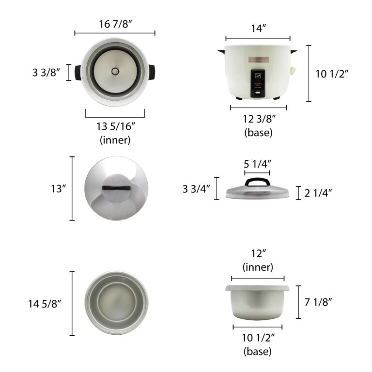 Thunder Group SEJ50000 30-Cup (Uncooked) 60-Cup (Cooked) Rice Cooker/Warmer, White - Image 4
