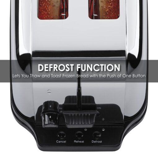 Waring Commercial WCT704 4 Slice Extra Long Slot Light Duty Pop-Up Toaster, 120V, 5-15 Phase Plug - Image 3