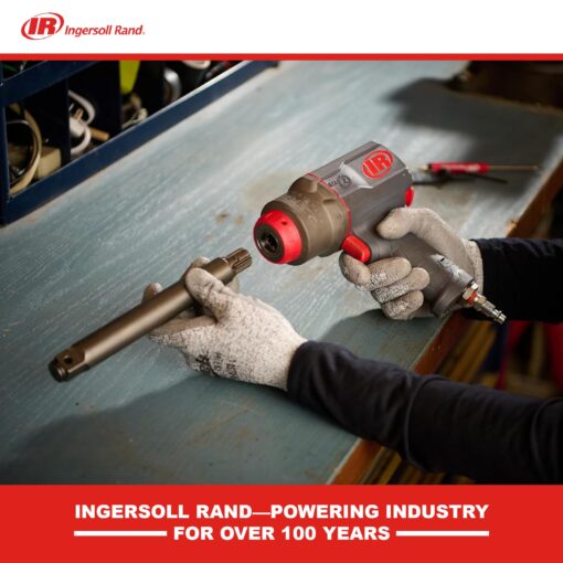 Ingersoll Rand 2236QTIMAX-2 DXS2 1/2" Air Impact Wrench, 2" Extended Anvil, Quiet, 1500 ft-lb Torque, Titanium Hammercase, Friction Ring Retainer, Pistol, Interchangeable Anvil, Multi-functional Tool - Image 57