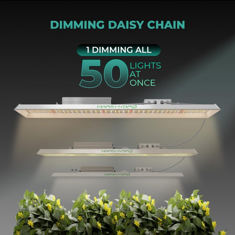 MARS HYDRO TSL2000 300W Led Grow Lights for Indoor Plants, Full Spectrum Dimmable Daisy Chain Growing Lamps for Seed Starting Vegetables Bloom in 4x2/5x3 Grow Tent Greenhouses - Image 6