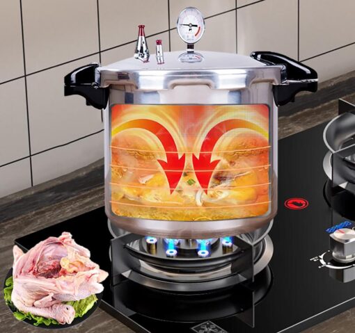 15 Quart Pressure Canner Cooker & all american pressure canners for canning & water bath canner | Pressure Gauge & Pressure Regulator | Compatible:natural gas-open flame & With 1 steaming tray - Image 5