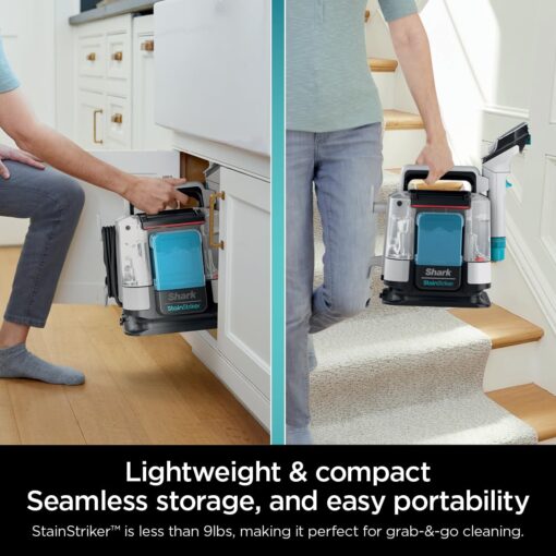 Shark PX201 StainStriker Portable Carpet & Upholstery Cleaner, Spot, Stain, & Odor Eliminator, 3 Attachments, Perfect for Pets, Carpet, Area Rugs, Couches, Upholstery, Cars & More, White - Image 3